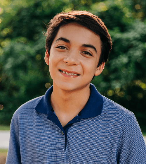 Teen boy with braces